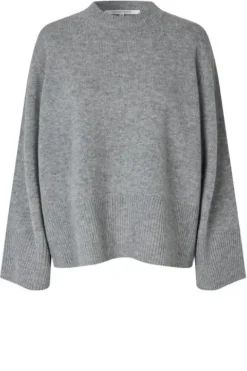 Alpha Knit O-Neck, grey melange