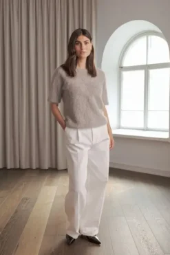 Ariel lyhythihainen neule, greige