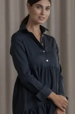 Clarette pitkähihainen mekko, dark navy