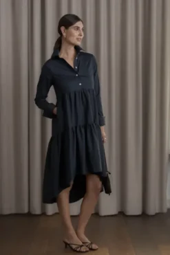 Clarette pitkähihainen mekko, dark navy