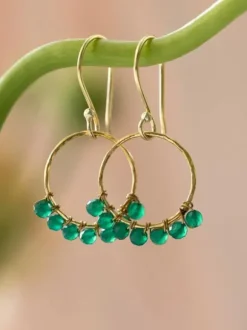 Compassion Aventurine Gold korvakorut