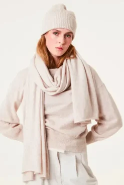 Davida - iso cashmerehuivi, light beige