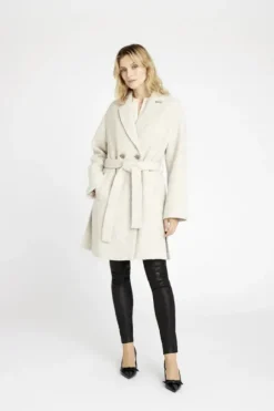 Edel villakangastakki, beige-valko