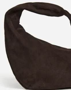 Flattered - Alva shoulder bag, suede chocolade