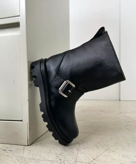 Flattered - Anine saappaat nahkaa, musta