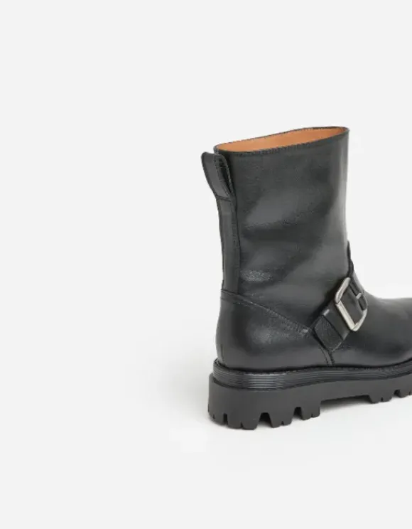 Flattered - Anine saappaat nahkaa, musta