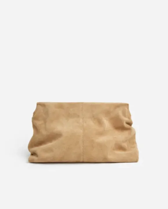 Flattered - Clay Clutch mokkanahkaa, sand
