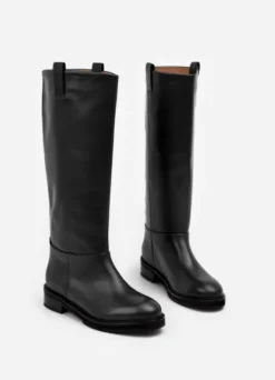 Flattered - Frances saappaat nahkaa, musta