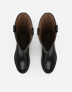 Flattered - Frances saappaat nahkaa, musta