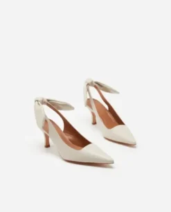 Flattered - Franchesca Bow korkokengät, creme