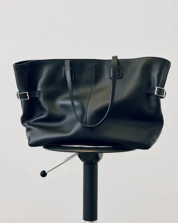 Flattered - Lesley tote bag, leather black