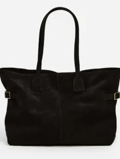 Flattered - Lesley tote bag, suede black