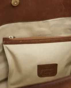 Flattered - Lesley tote bag, suede bourbon