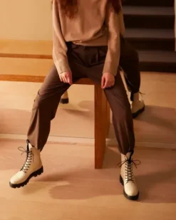 Flattered - Lovi nahkanilkkurit, creme