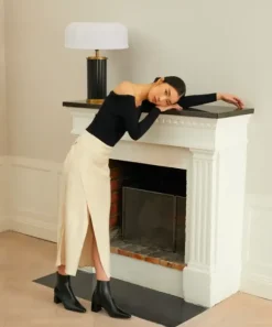 Flattered - Riley nilkkurit nahkaa, musta