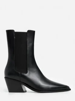 Flattered - Sandra nilkkurit nahkaa, musta