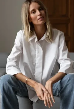 Gauhar - klassinen paitapusero, valkoinen