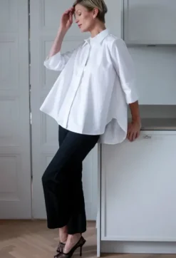 Gauhar - klassinen paitapusero, valkoinen