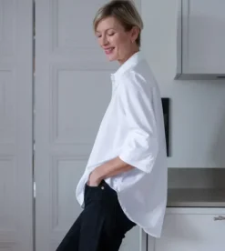 Gauhar - klassinen paitapusero, valkoinen