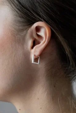 Gauhar - korvakorut, neliö hopea