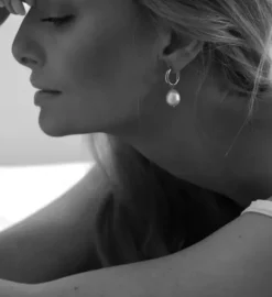 Gauhar - Lisäosat Fresh Water Pearl iso, hopea