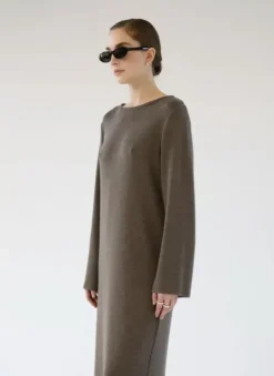 Gauhar - Merinovillainen neulemekko, coffee