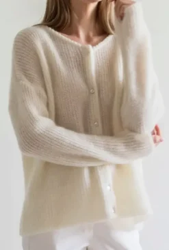 Gauhar - Mohair neuletakki, white