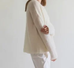 Gauhar - Mohair neuletakki, white