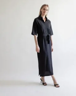 Gauhar - Pique mekko, black