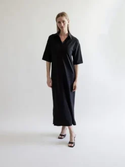 Gauhar - Pique mekko, black