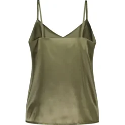 Gauhar - silkkitoppi v-neck, green