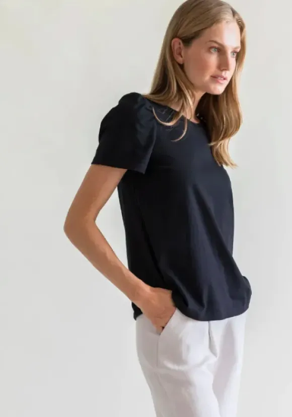 Gauhar - t-paita puff hihat musta