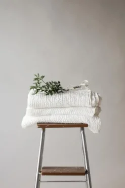 Gauhar - vohvelipyyhe, valkoinen