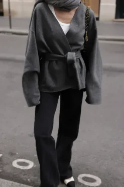 Gauhar - Wool kietaisutakki, grey