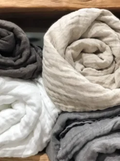 Himla - Hannelin pellavainen päiväpeitto, 260x260 cm