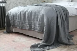 Himla - Hannelin pellavainen päiväpeitto, 260x260 cm