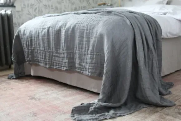 Himla - Hannelin pellavainen päiväpeitto, 260x260 cm