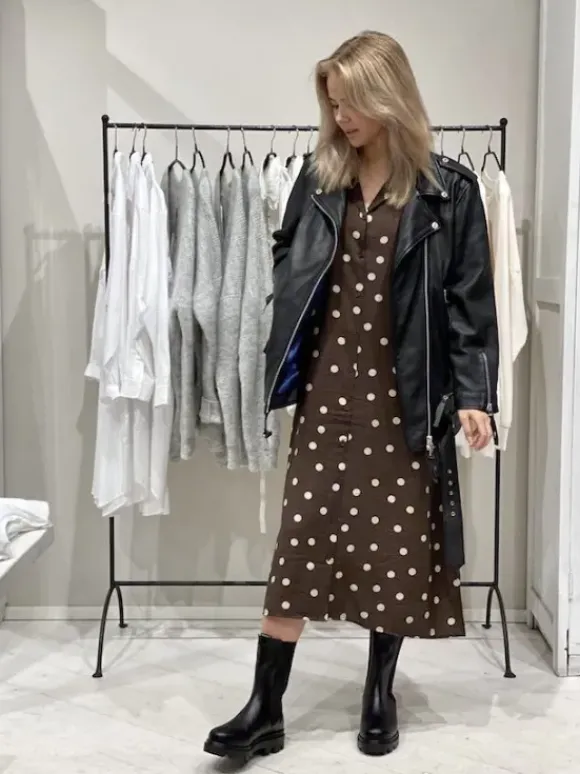 Human Scales - Emelie musta oversize nahkatakki