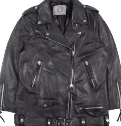 Human Scales - Emelie musta oversize nahkatakki