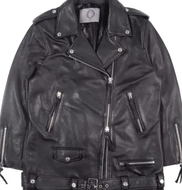 Human Scales - Emelie musta oversize nahkatakki