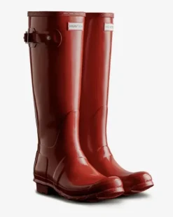 Hunter Original Tall Gloss Boot, Military red