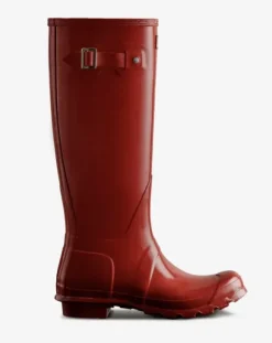 Hunter Original Tall Gloss Boot, Military red