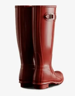 Hunter Original Tall Gloss Boot, Military red