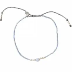 Iris rannekoru Blue Lace Agate, silver