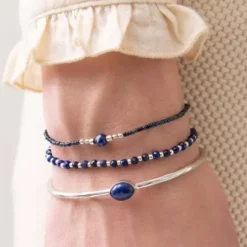 Iris rannekoru Lapis Lazuli, silver