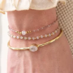 Iris rannekoru Rose Quartz, gold