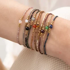 Iris rannekoru Rose Quartz, gold