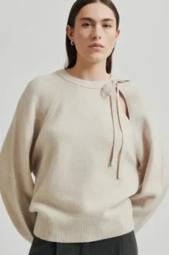 Joline Knit O-Neck, pumice stone