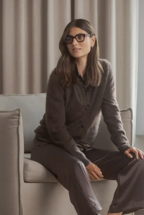 Karla cashmere neuletakki, dark chocolate