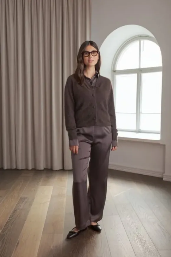 Karla cashmere neuletakki, dark chocolate